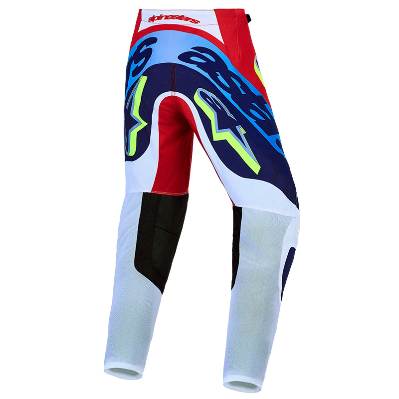 Pantalon Cross Enfant Alpinestars Supertech Dyna 2027 Rouge Bleu Dos (1)